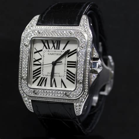 lab diamond cartier watch|cartier full diamond watch.